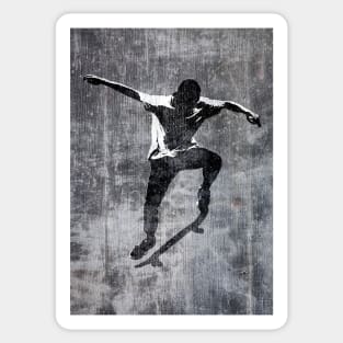 Skateboarder Stencil Sticker